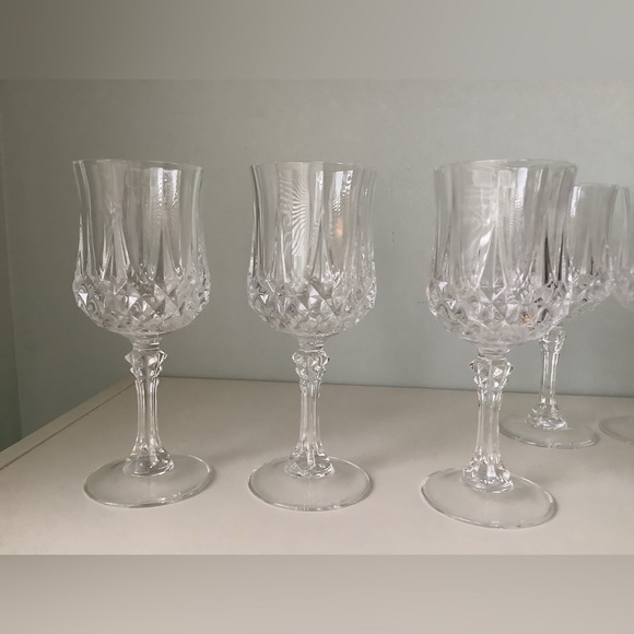 EUC x10 vintage lead crystal wine glasses - Picture 5 of 15